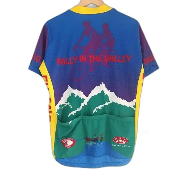 Vintage 2003 Voler Men's Cycling Jersey Color Block 3/4 Zip Eugene Oregon - Picture 3 of 11